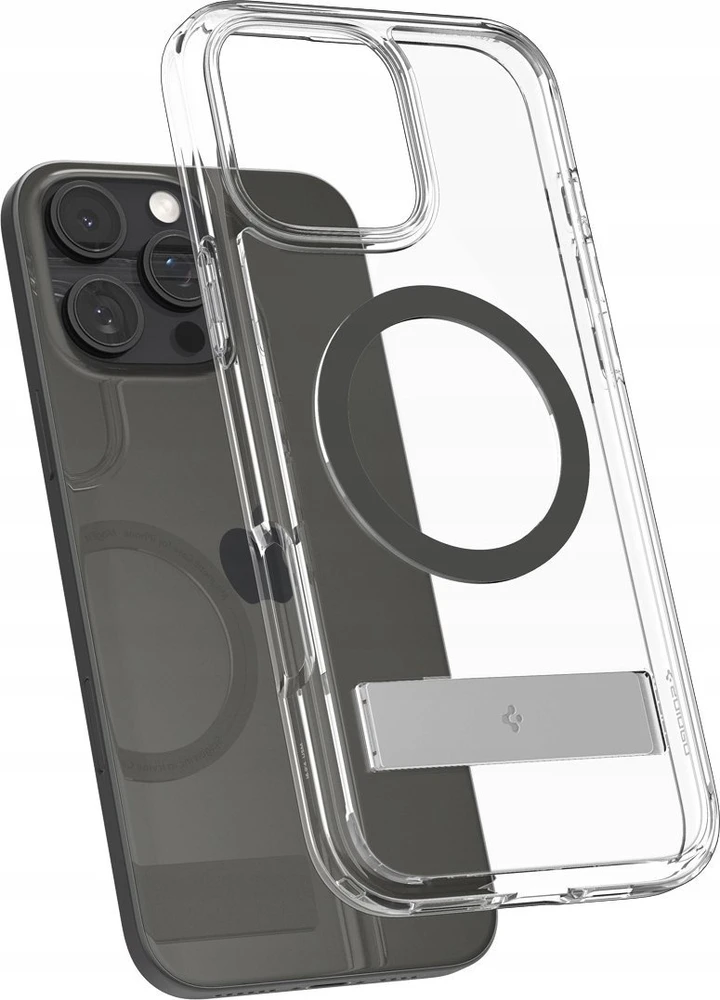 Dėklas Spigen „Ultra Hybrid S MagSafe“, grafito spalvos – „iPhone 16 Pro“