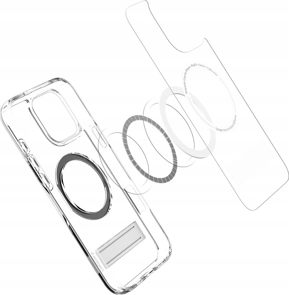 Dėklas Spigen „Ultra Hybrid S MagSafe“, grafito spalvos – „iPhone 16 Pro“