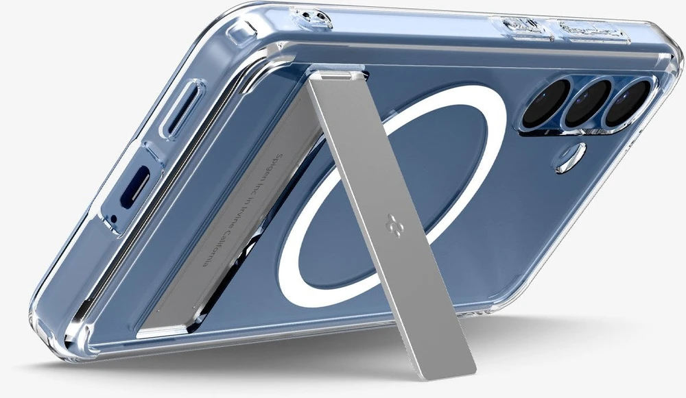 Dėklas Spigen Ultra Hybrid S MagSafe, skaidriai baltas - Samsung Galaxy S25