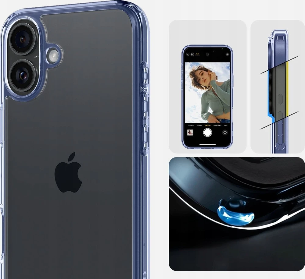 Dėklas Spigen Ultra Hybrid, dangaus krištolas - iPhone 16 Plus