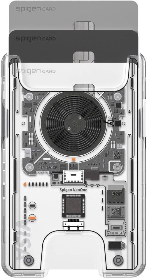 Spigen ULTRA HYBRID Wallet MagSafe MAGNETINIS KORTELIŲ DĖKLAS NEO ONE
