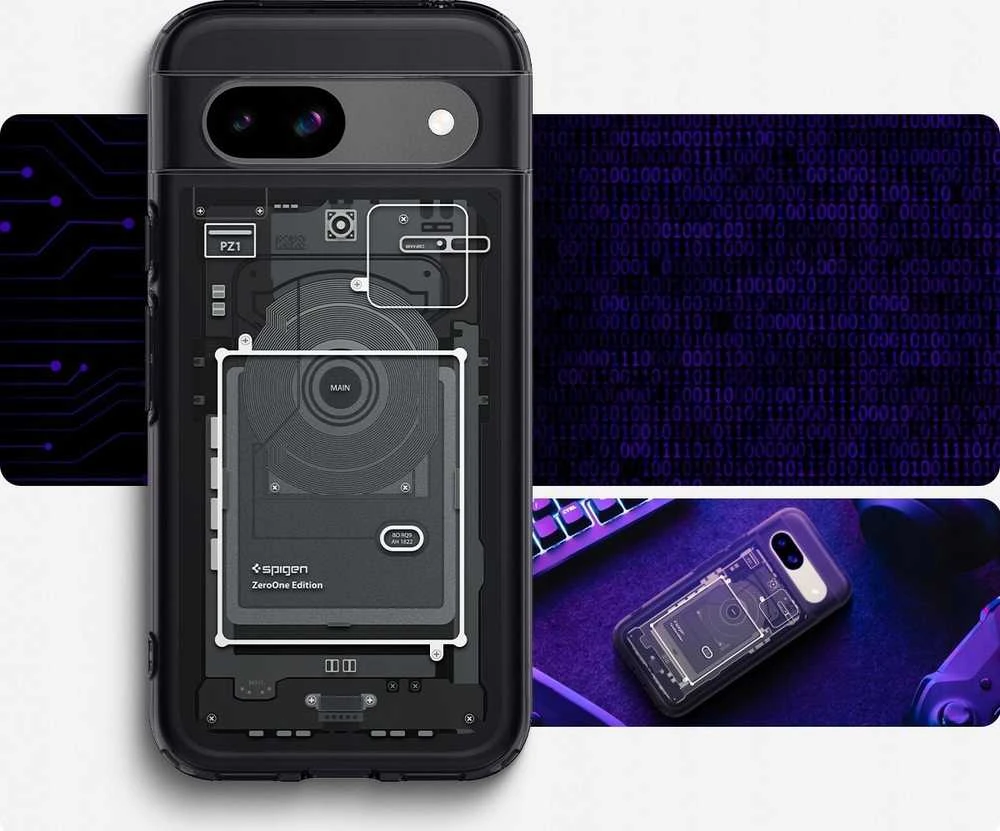 Dėklas Spigen Ultra Hybrid, zero one - Google Pixel 8a