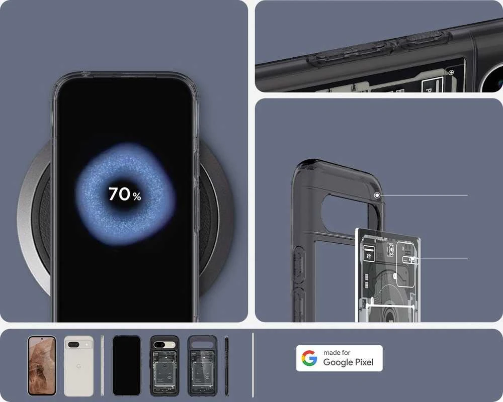 Dėklas Spigen Ultra Hybrid, zero one - Google Pixel 8a
