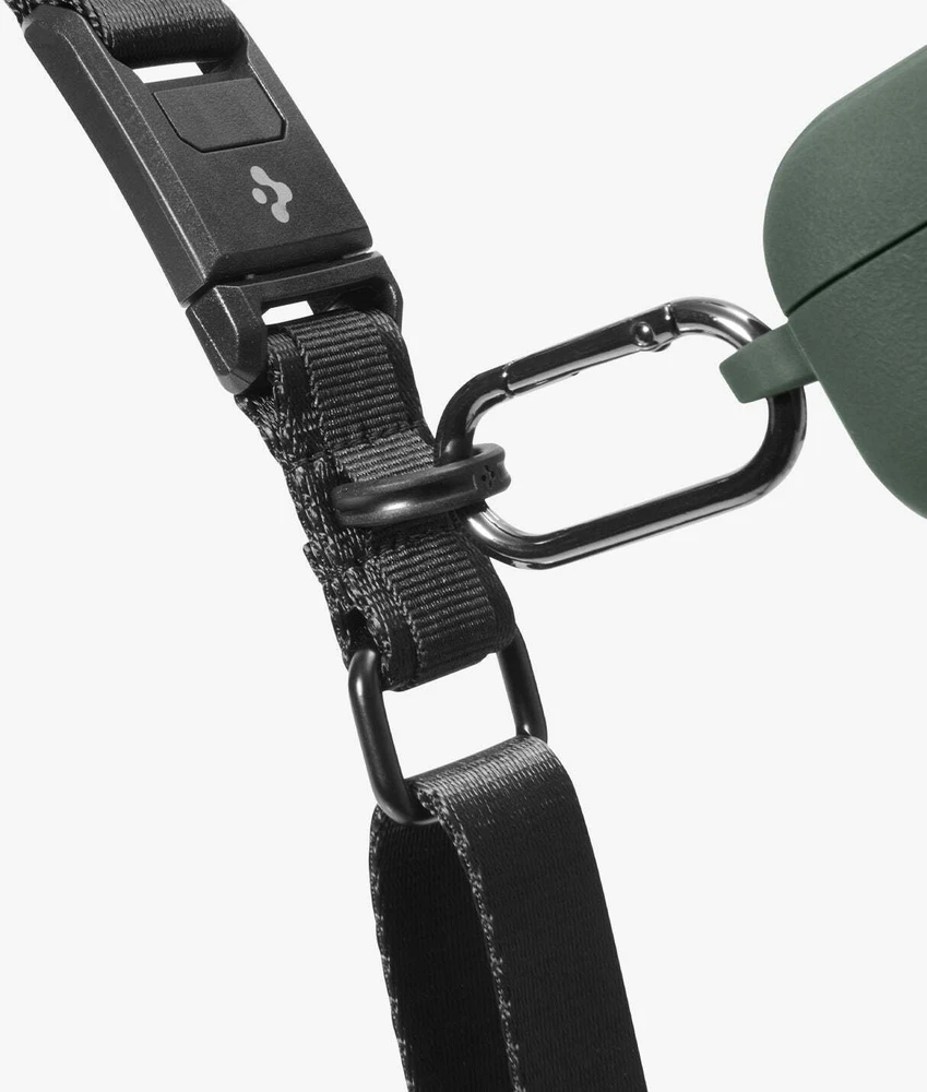 Spigen DA30M Universal Lanyard Strap Crossbody juodos spalvos