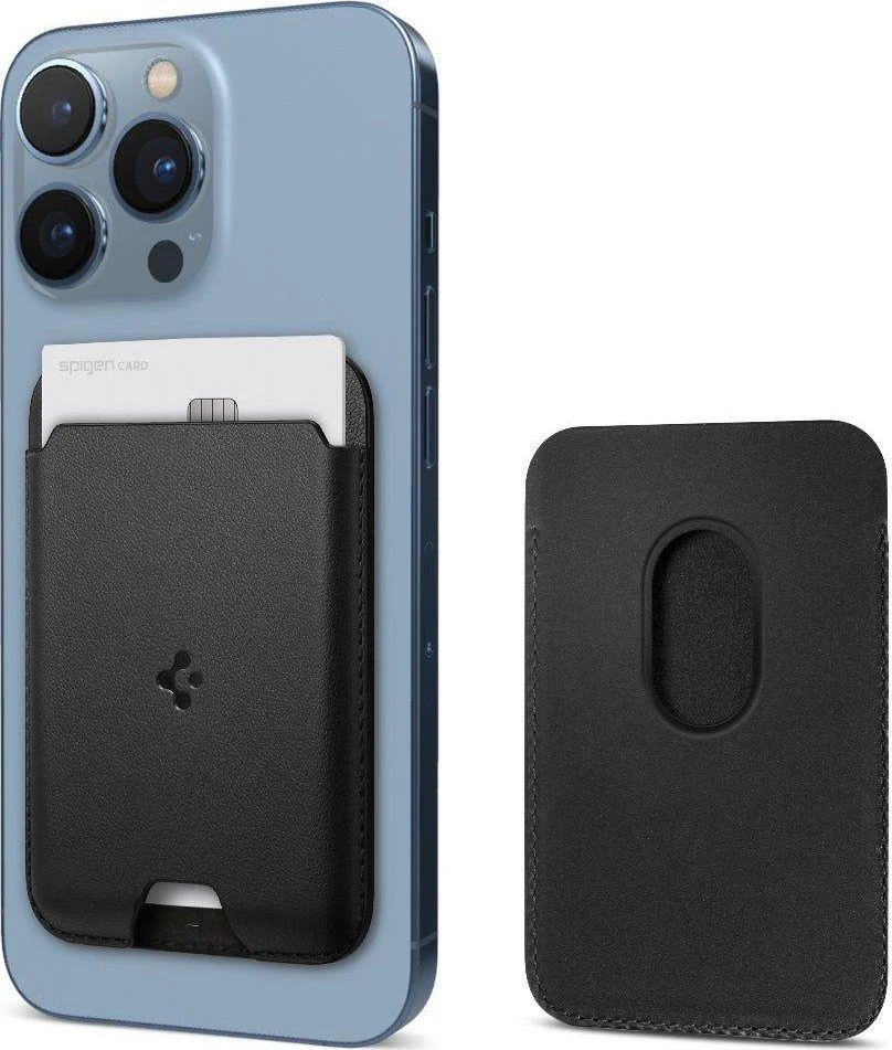 Dėklas Spigen VALENTINUS MAGSAFE UNIVERSAL MAGNETIC CARD HOLDER juodos spalvos