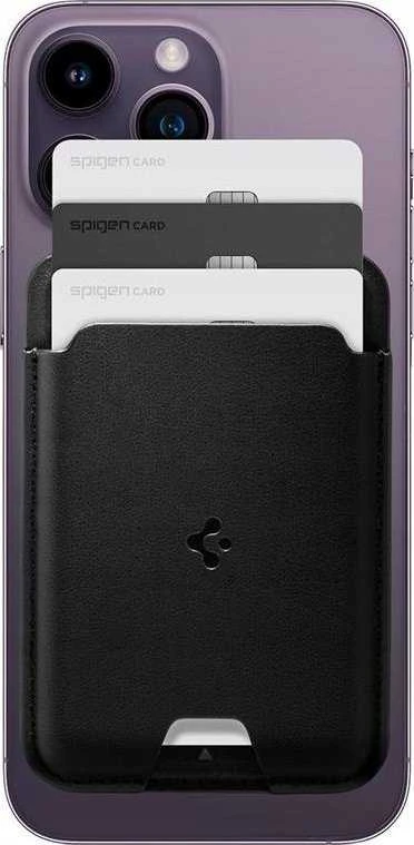 Dėklas Spigen Valentinus MagSafe Wallet 3 Card, juodas