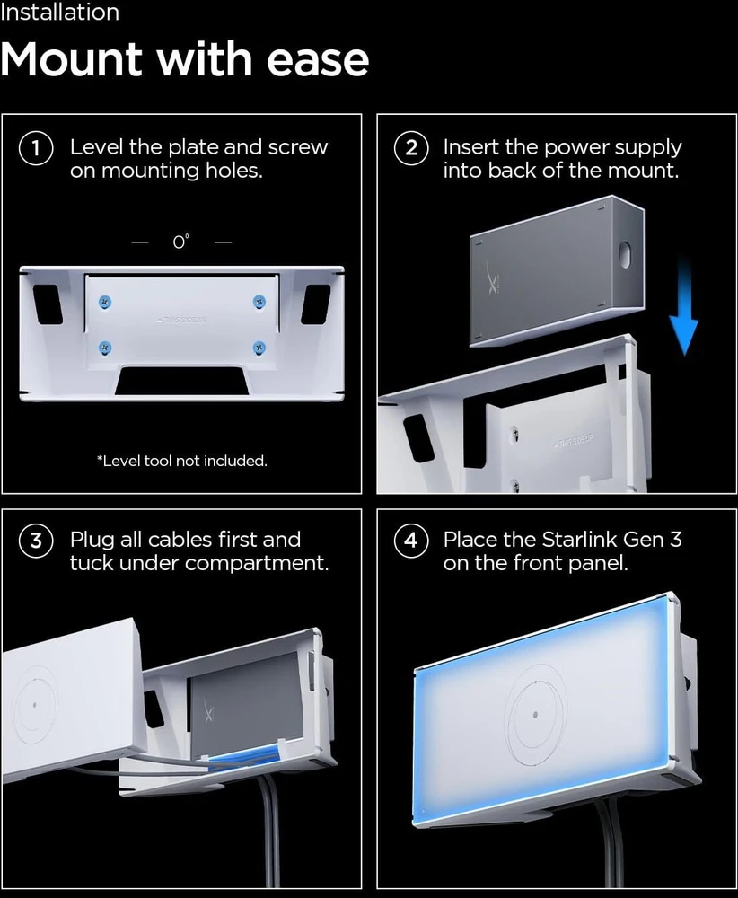 Spigen Wall Mount STL310, baltas - Starlink (3rd Gen)