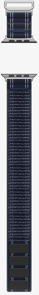 „Spigen Fabric Band“ apyrankė su lipdukais ir kilpelėmis, tamsiai mėlyna - „Apple Watch 49mm/46mm/45mm/44mm“