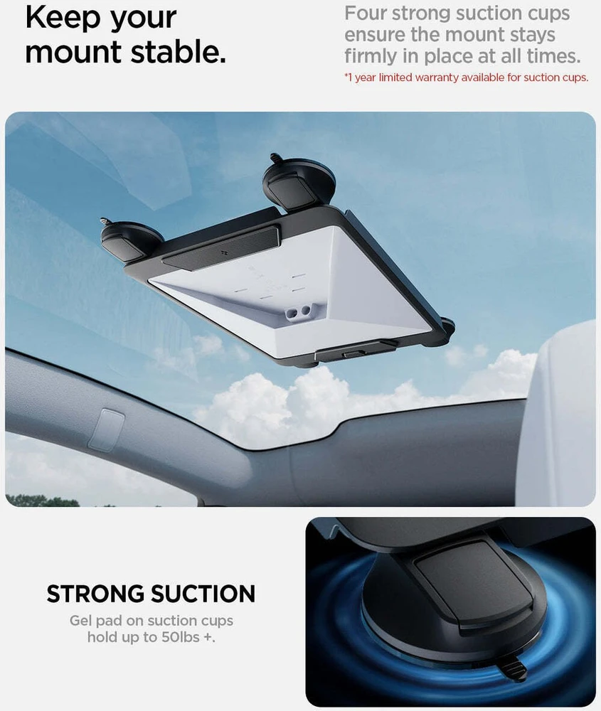 Spigen automobilio lango laikiklis STL100, juodas - Starlink Mini
