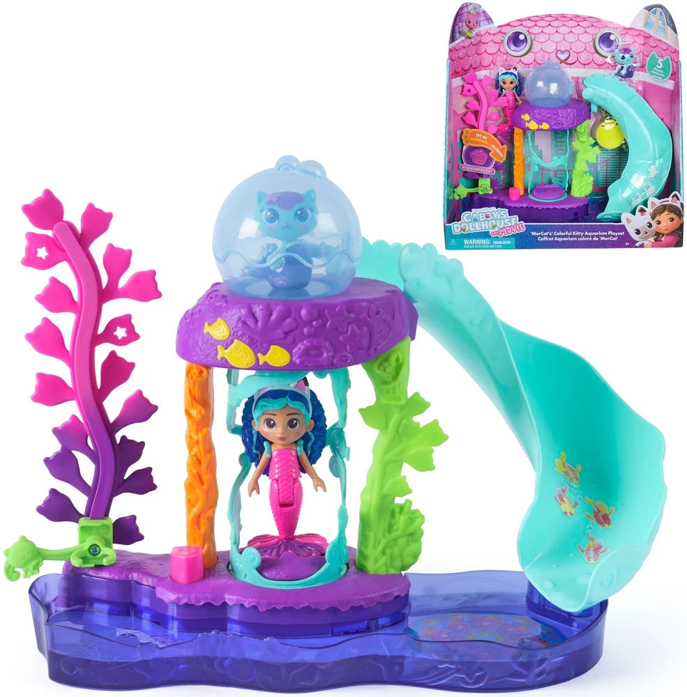 Spin Master Gabby's Dollhouse Gabby filmo „Mercats Kitty“ akvariumo žaidimų rinkinys (6074401)
