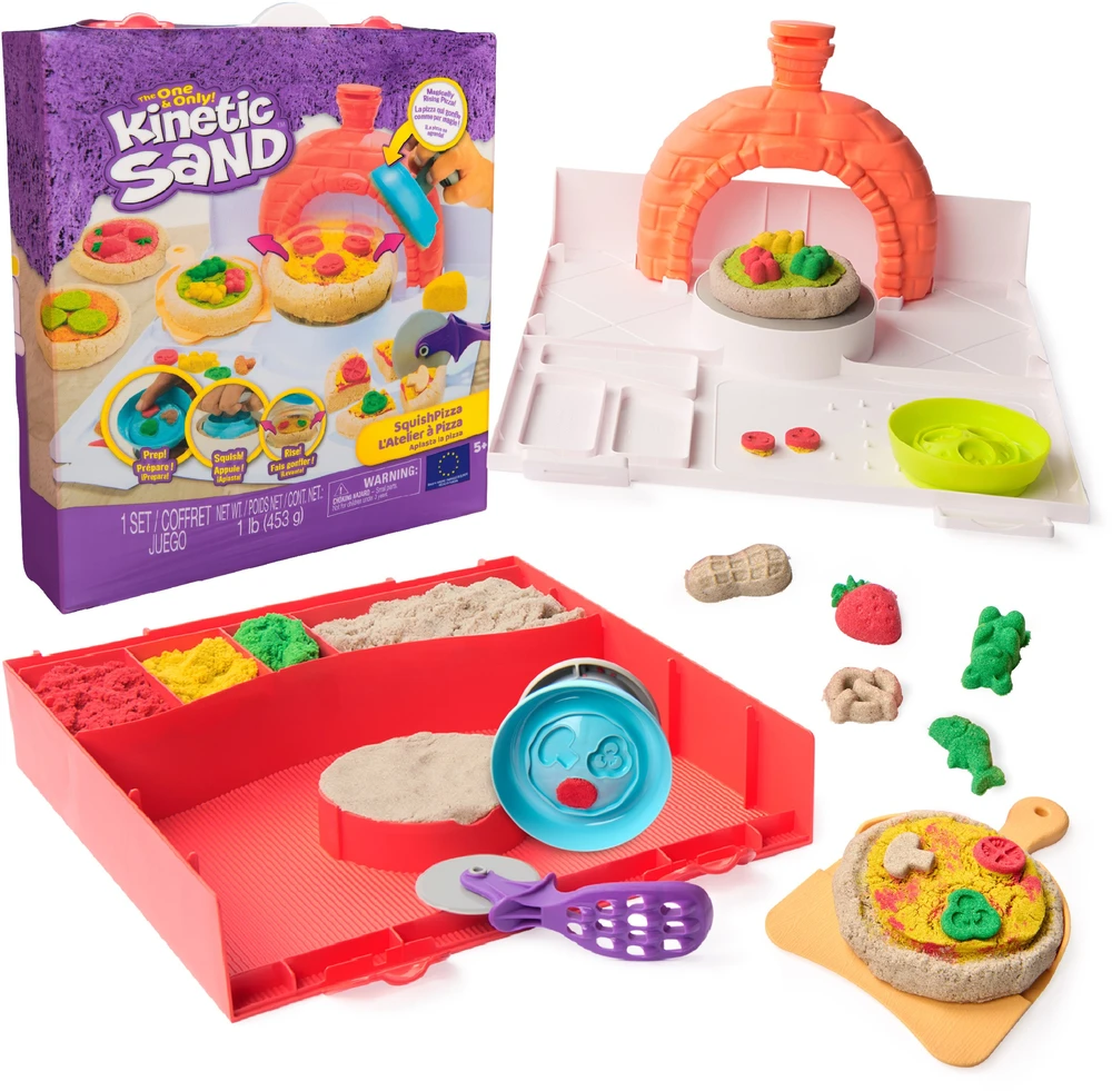 Spin Master KINETINIO SMĖLIO žaidimų rinkinys „SquishPizza“