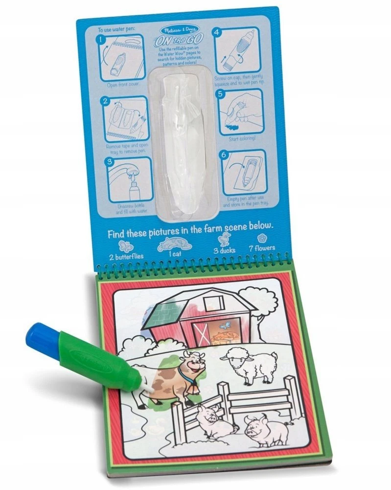 MELISSA & DOUG WATER WOW! Piešimo vandeniu rinkinys „Gyvūnai“