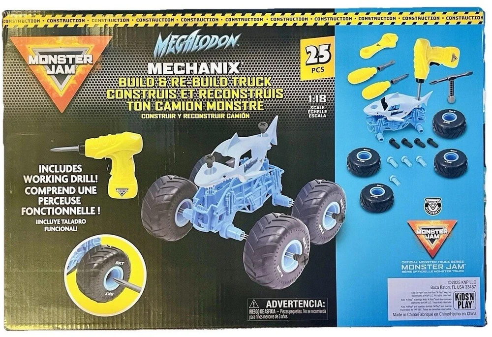 Monster Jam Mechanix 1:18 Build N ReBuild Megalodon TPR