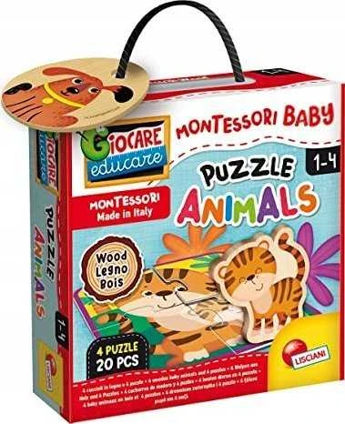 Edukacinis žaidimas medinė dėlionė Gyvūnai Lisciani Giochi, 20 d.