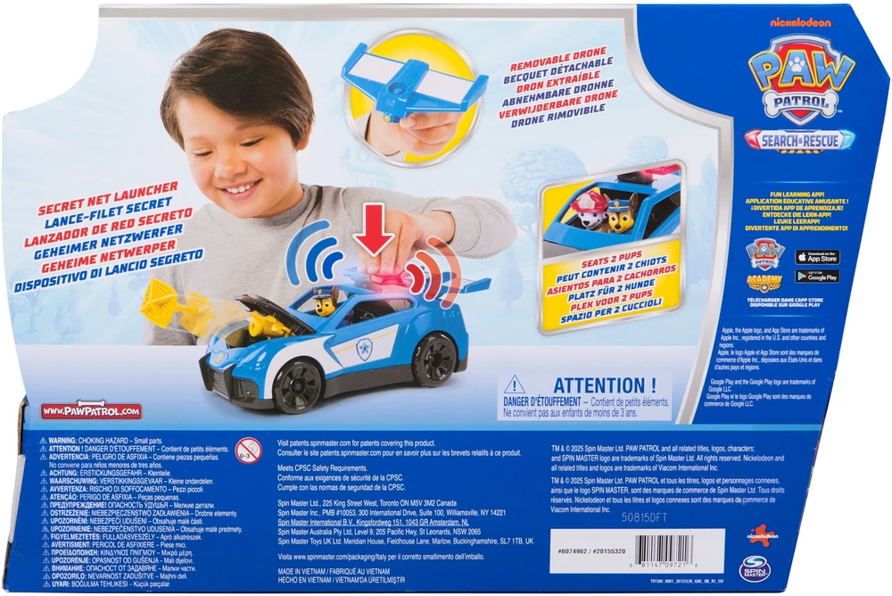 Spin Master PAW PATROL transporto priemonė Search & Rescue Launch N Rescue Cruiser, 6074962