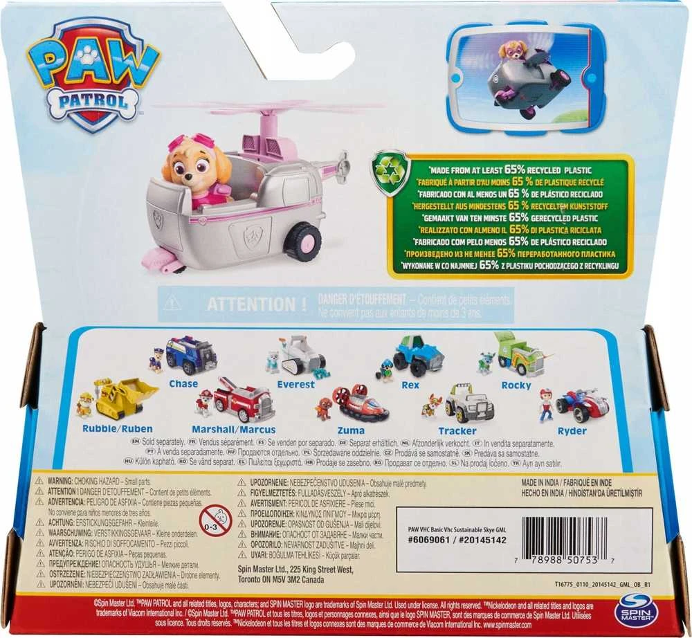Spin Master PAW PATROL transporto priemonė Basic Sustainable Skye, 6071211