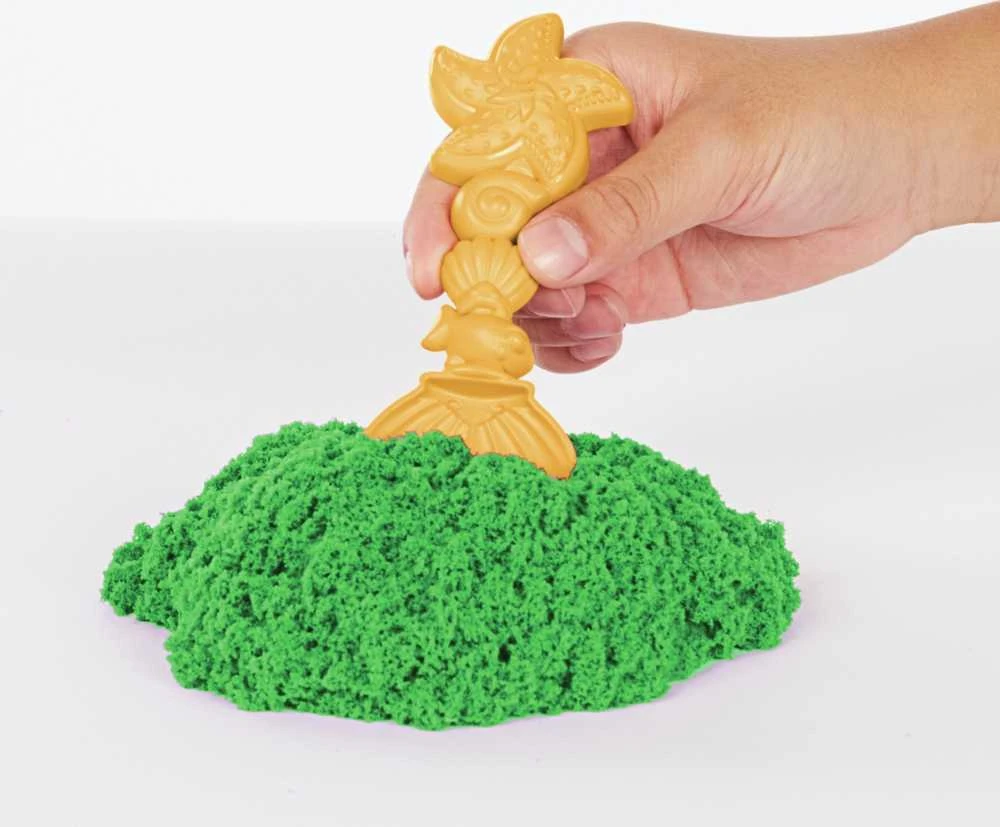 Spin Master Kinetic Sand Kinetinis smėlis – smėlio dėžės rinkinys – žalias (6067479)