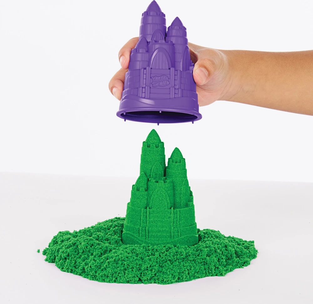 Spin Master Kinetic Sand Kinetinis smėlis – smėlio dėžės rinkinys – žalias (6067479)