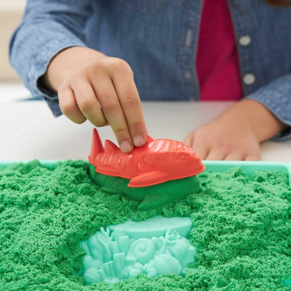 Spin Master Kinetic Sand Kinetinis smėlis – smėlio dėžės rinkinys – žalias (6067479)