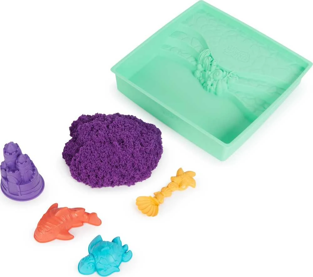Spin Master Kinetic Sand Kinetinis smėlis – smėlio dėžės rinkinys – violetinė (6067477)