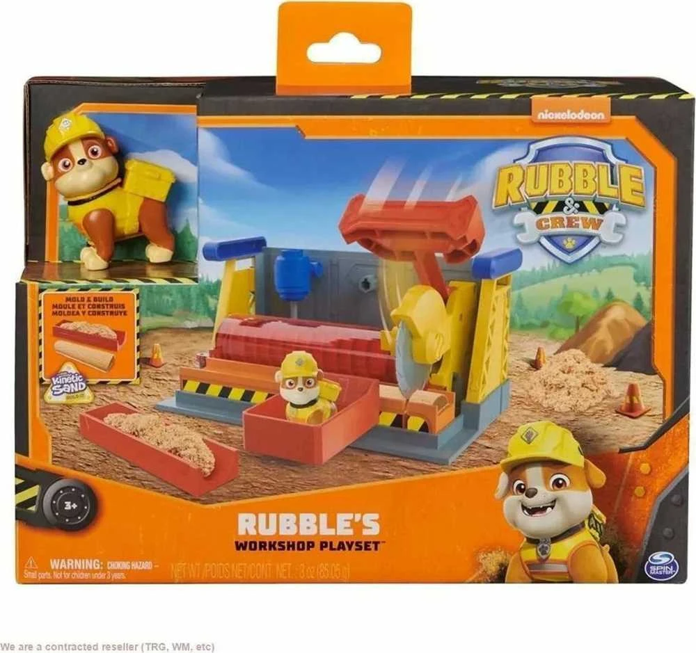 Spin Master Rubble And Crew RUBBLE & CREW dirbtuvių rinkinys su kinetiniu smėliu Rubble's Workshop, 6067082