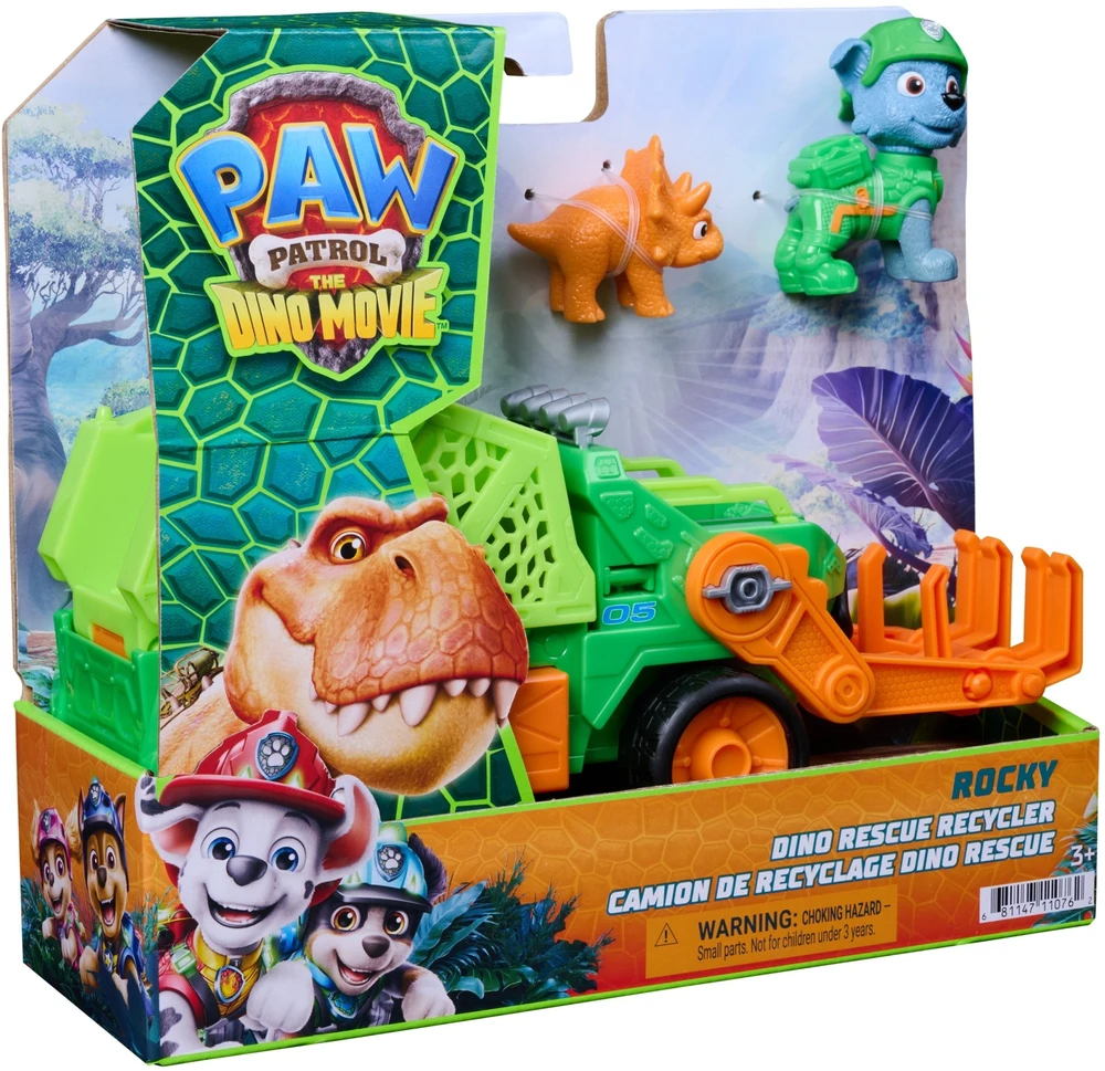 Spin Master PAW PATROL transporto priemonė Dino Theme Rocky, 6075772