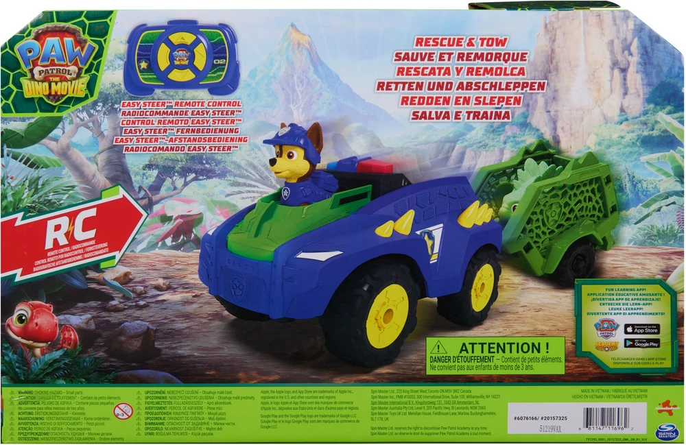 Spin Master PAW Patrol: Nuotoliniu būdu valdomas Dino Tow Dash (6076166)