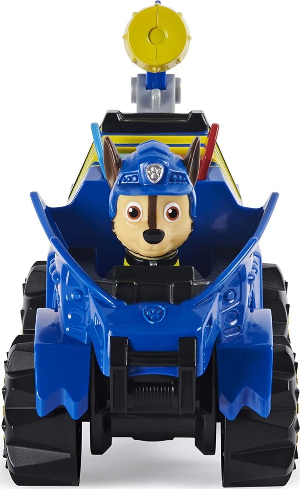Spin Master Spin Master Paw Patrol Dino Rescue Chases Basic Vehicle, Toy Vehicle (Mėlyna/Geltona, Su šunų figūra ir Surprise Dino)