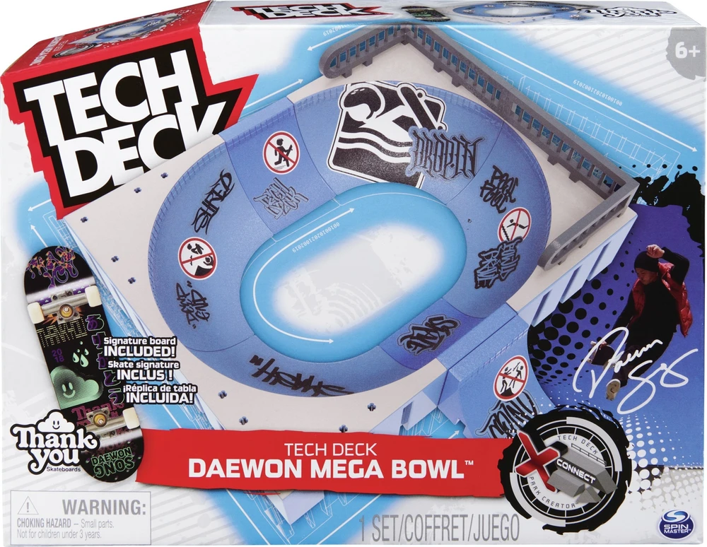 Spin Master „Tech Deck“ grifų komplektas „Daewon FC88A Bowl Ramp“ + riedlenčių priedai