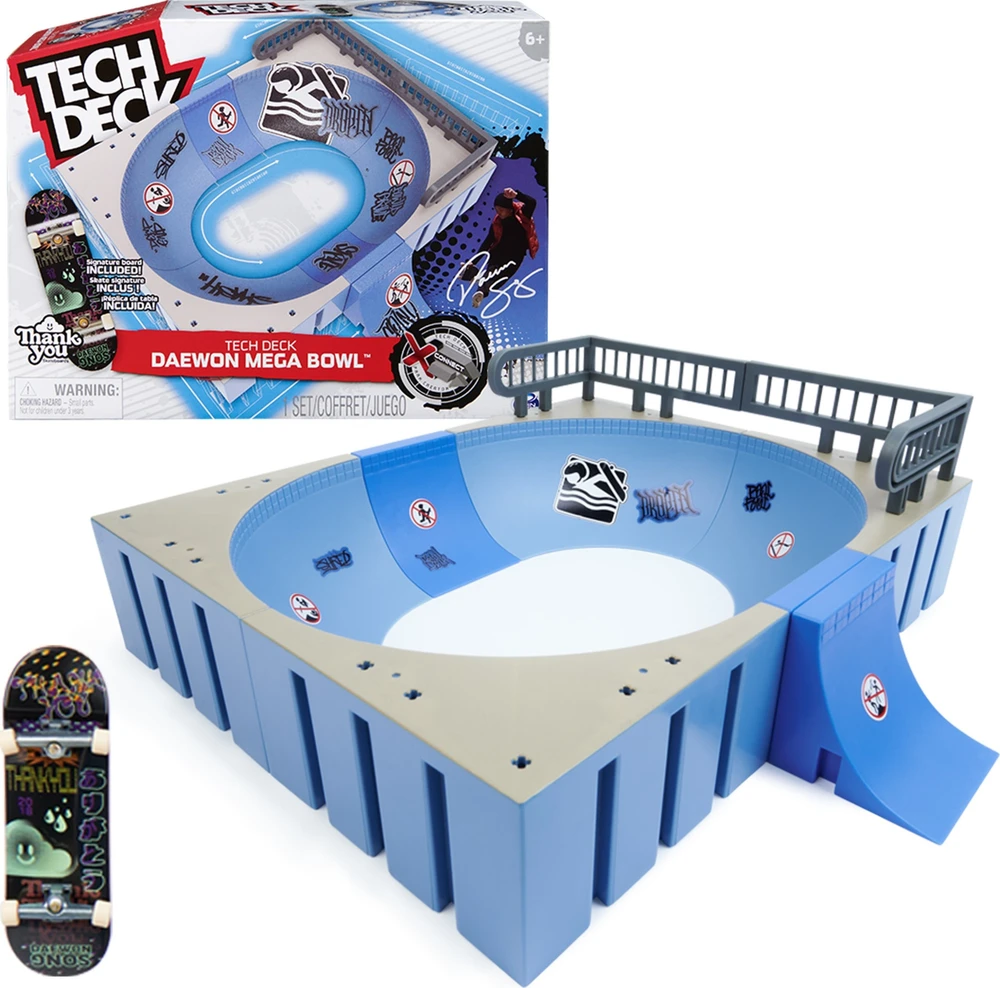 Spin Master „Tech Deck“ grifų komplektas „Daewon FC88A Bowl Ramp“ + riedlenčių priedai