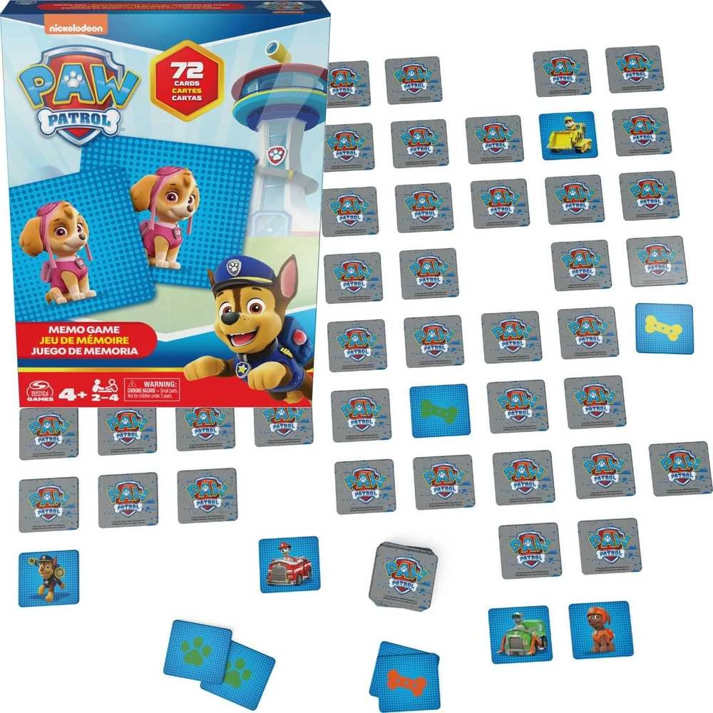 Spin Master SPINMASTER GAMES atminties žaidimas Paw Patrol, 72 kortelės, 6066834