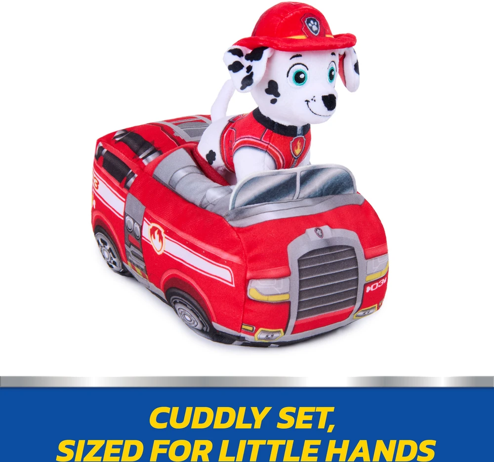 Spin Master Paw Patrol - 2 viename pliušinis automobilis su Maršalo figūrėle 15 cm (6075429)