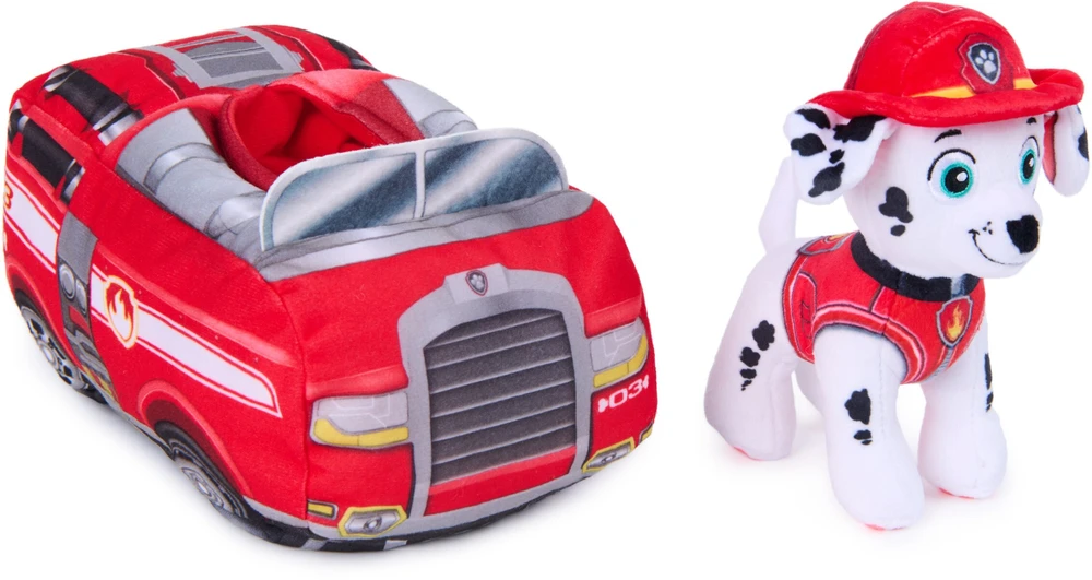 Spin Master Paw Patrol - 2 viename pliušinis automobilis su Maršalo figūrėle 15 cm (6075429)