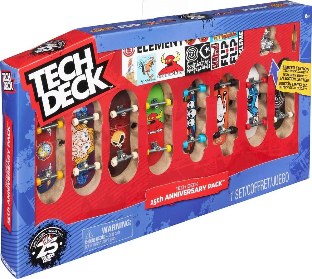 Spin Master „Tech Deck Rinkinys“ spalvingos grifinės riedlentės, 8 vnt. riedlenčių rinkinys, „tech deck“, vyruko figūrėlė