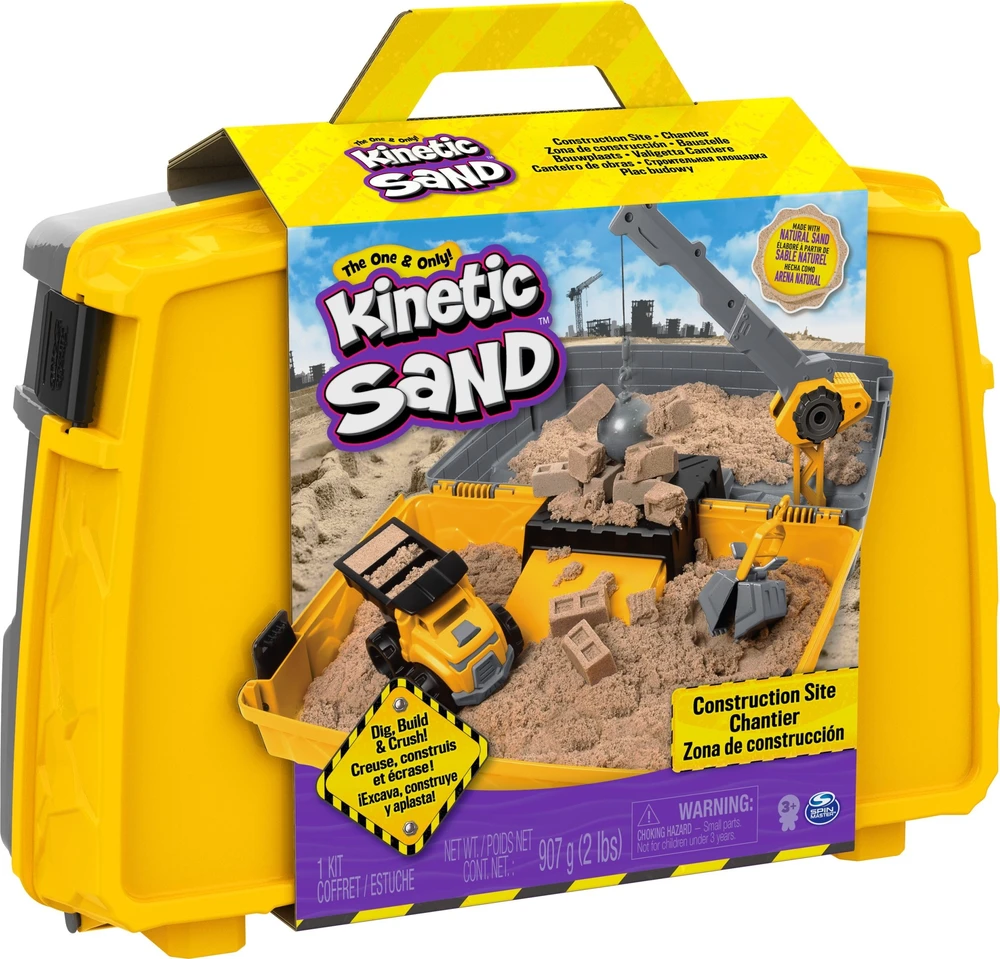 Spin Master Kinetic Sand Kinetinis smėlis – sulankstoma statybinė smėlio dėžė (6055877)