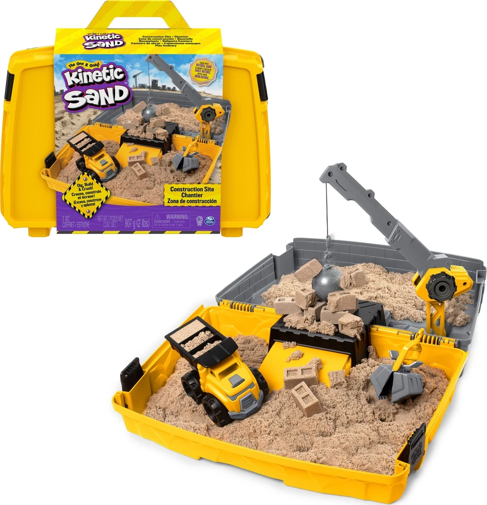 Spin Master Kinetic Sand Kinetinis smėlis – sulankstoma statybinė smėlio dėžė (6055877)