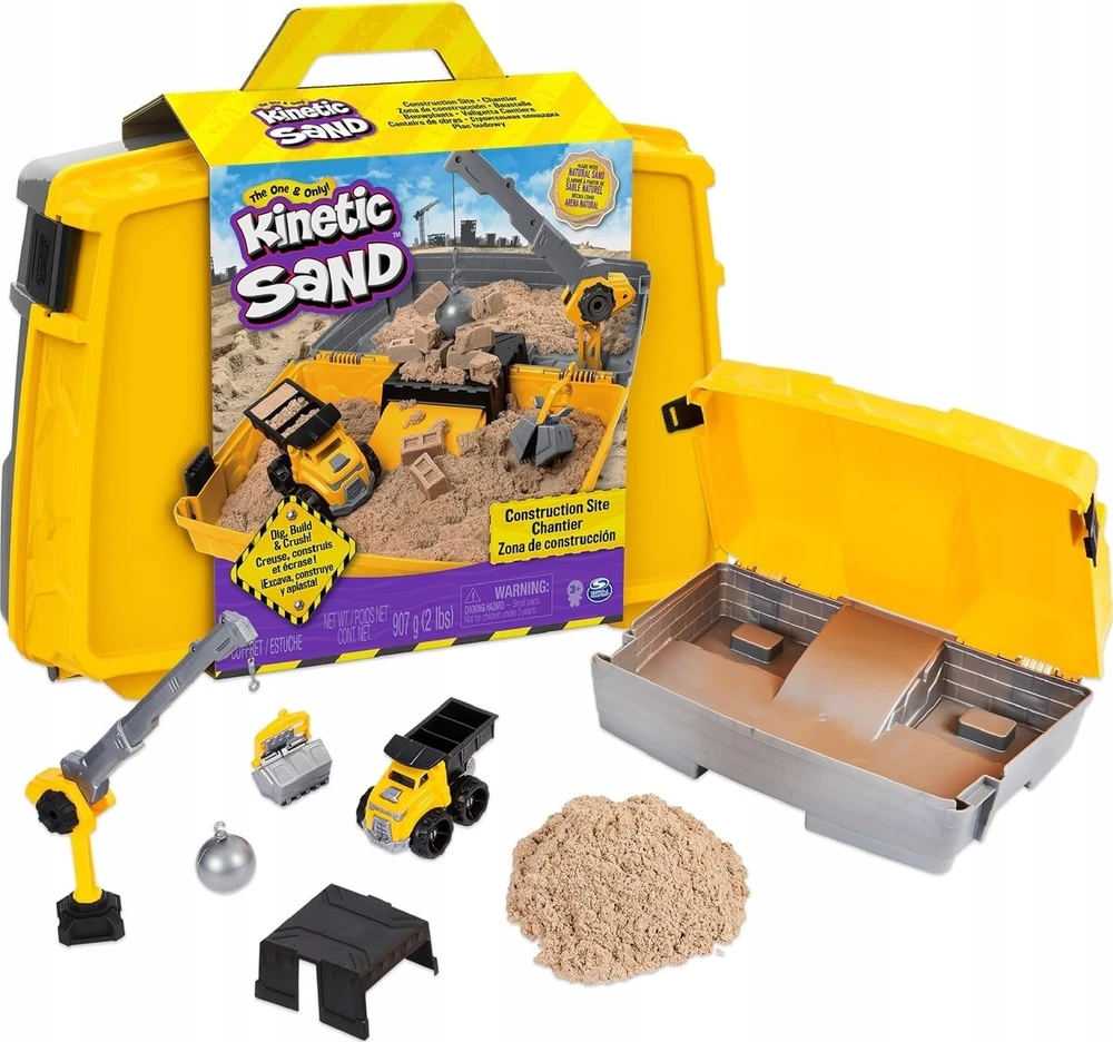 Spin Master Kinetic Sand Kinetinis smėlis – sulankstoma statybinė smėlio dėžė (6055877)