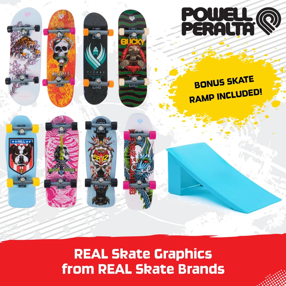Tech Deck Tech kaladės, 8 vnt. pakuotė – Retro neoninė