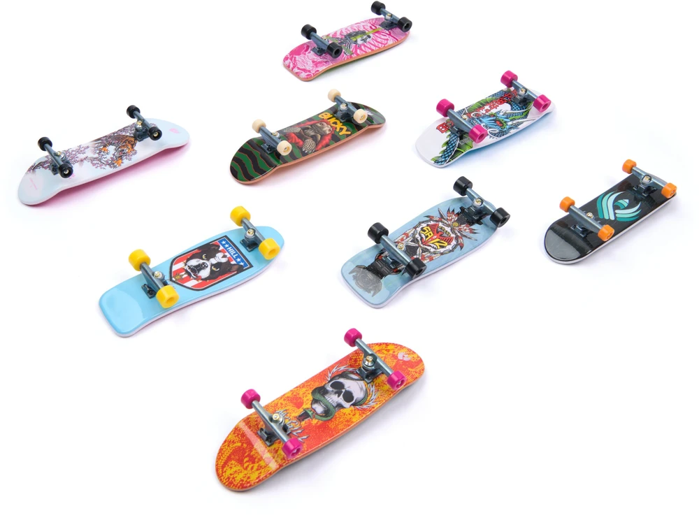 Tech Deck Tech kaladės, 8 vnt. pakuotė – Retro neoninė