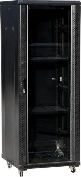 Q Lantec ALAN Spintelė rakinama, vienos dalies A-LAN SS-42U-600-600-01-C (42U, 19', 2050mm / 600mm / 600mm, stovimas, Pilnas, Stiklas, Atidaromas,