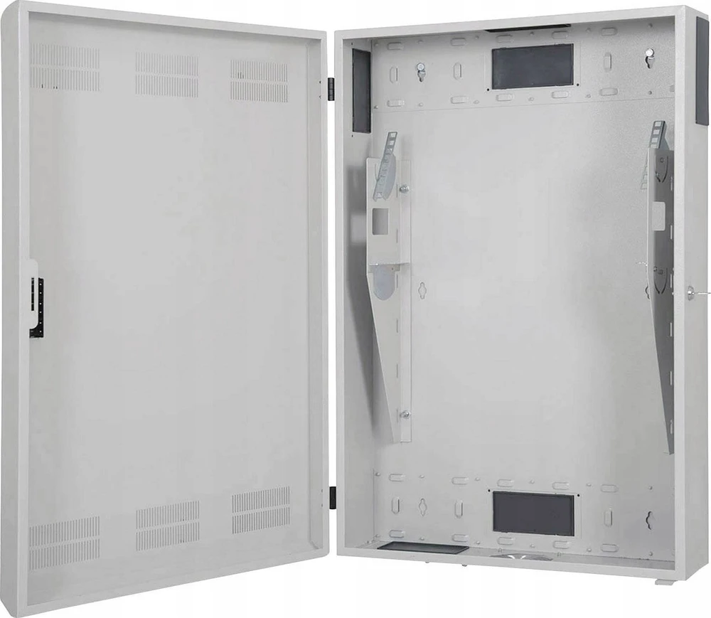 Digitus Spinta jungiama į tinklą wisząca SLIM 19" 3U rack 600x200, drzwi pełne, pilka, niedzielona, złożona, 100kg