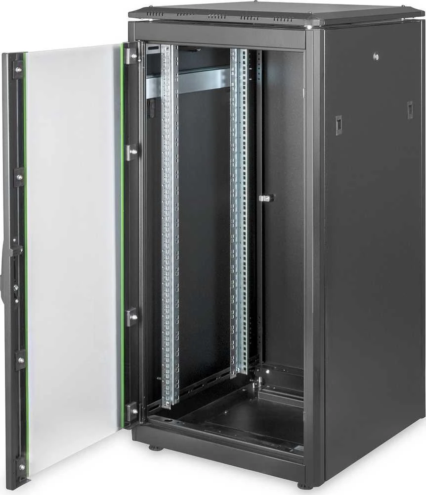 DIGITUS Netzwerkschrank Unique 22HE 1164x600x600mm juodas (Speditionsversand)