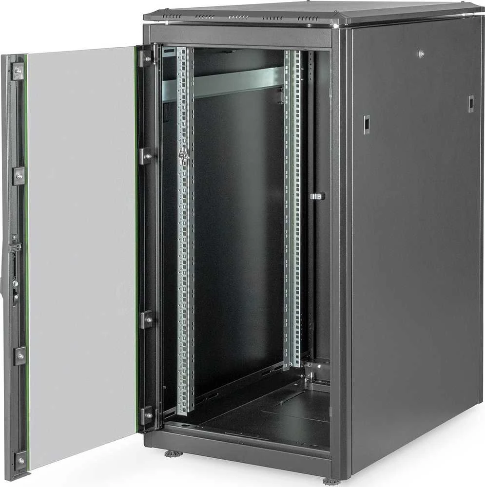DIGITUS Netzwerkschrank Unique 22HE 1164x600x800mm juodas (Speditionsversand)