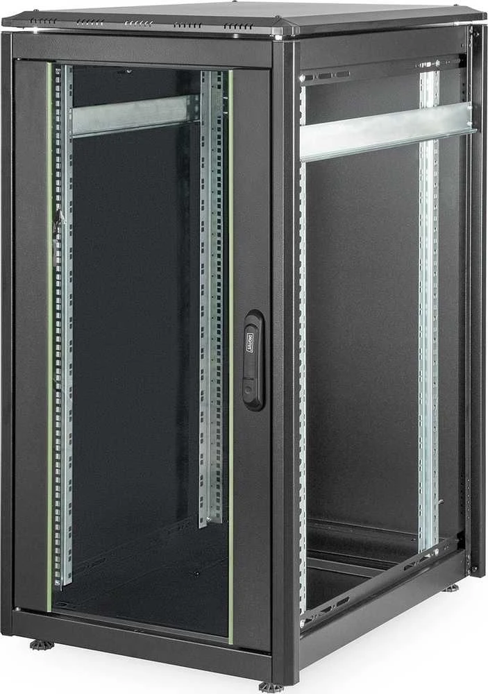 DIGITUS Netzwerkschrank Unique 22HE 1164x600x800mm juodas (Speditionsversand)