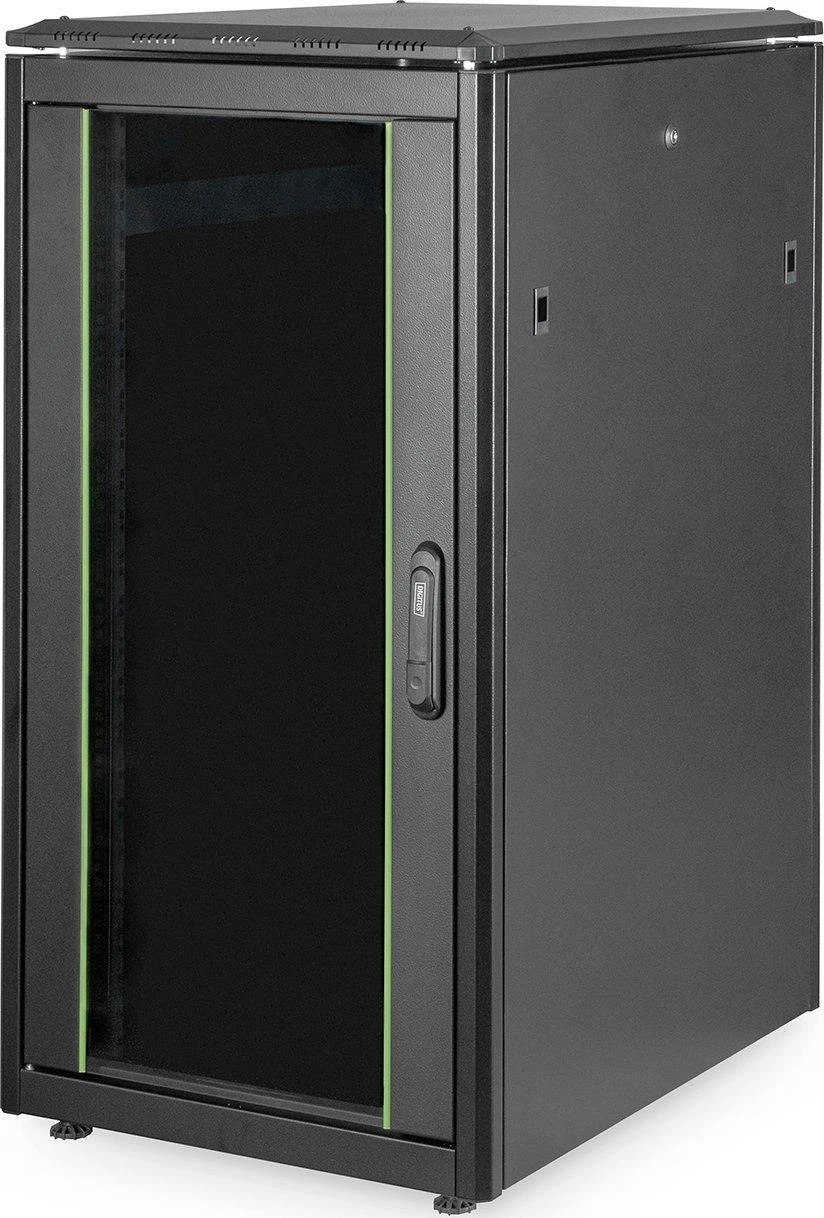 DIGITUS Netzwerkschrank Unique 22HE 1164x600x800mm juodas (Speditionsversand)