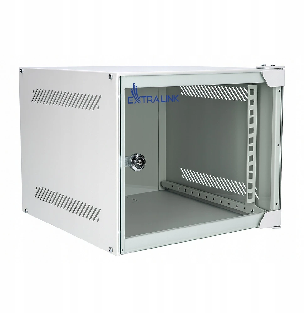 Rackmount „Extralink Lite“ 4U 10 colių 280x310 prie sienos montuojama spintelė, pilka
