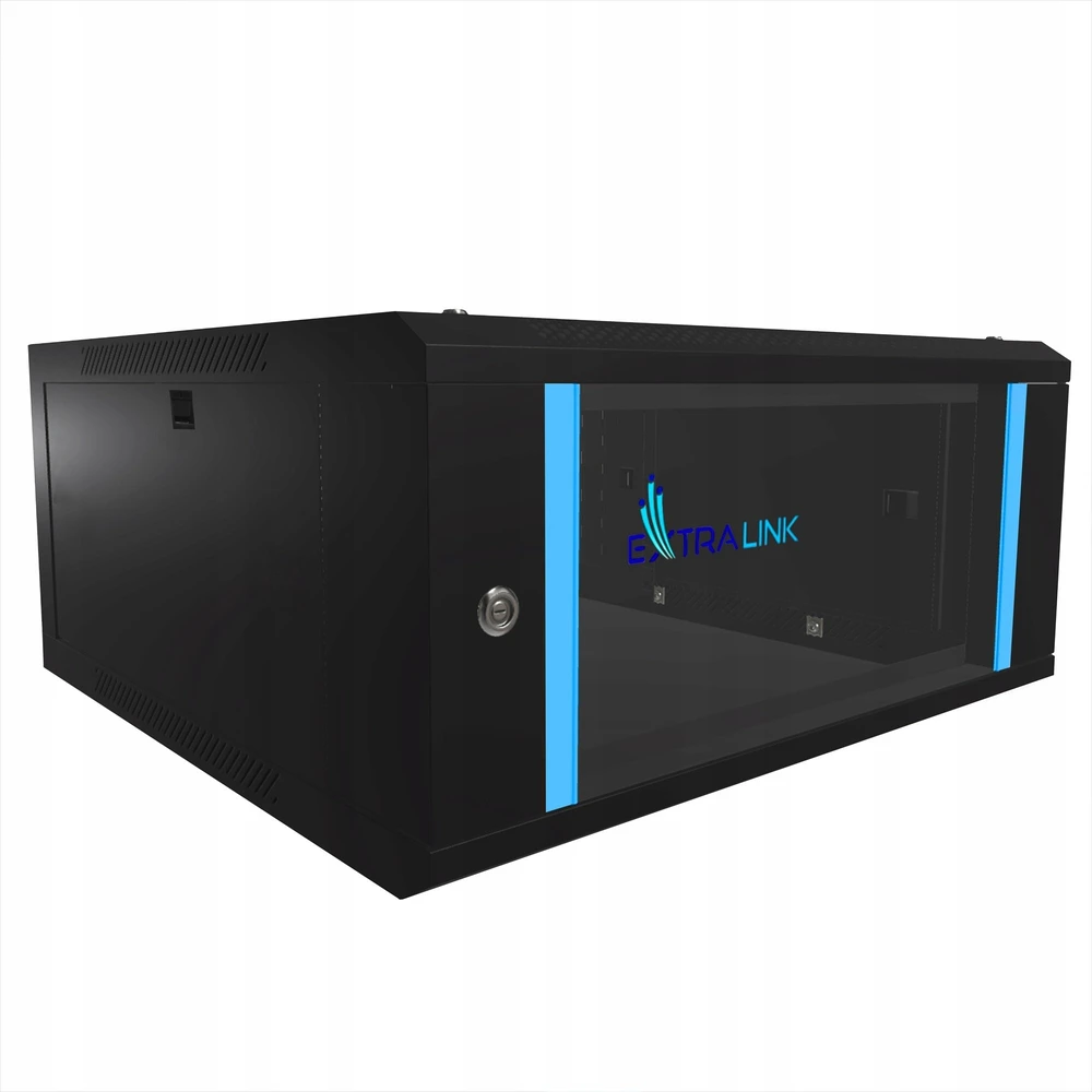 „Extralink Lite“ 4U 530X400 prie sienos montuojama stovo spintelė Juodas