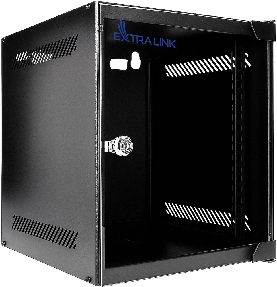 Extralink Lite 6U 10" 280X310 Wall-Mounted Rackmount Cabinet Juodas
