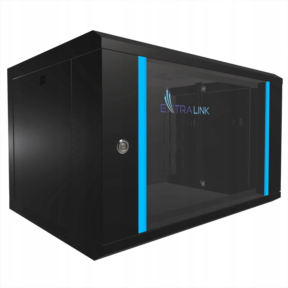 „Extralink Lite“ 6U 530X400 prie sienos montuojama spintelė, juoda
