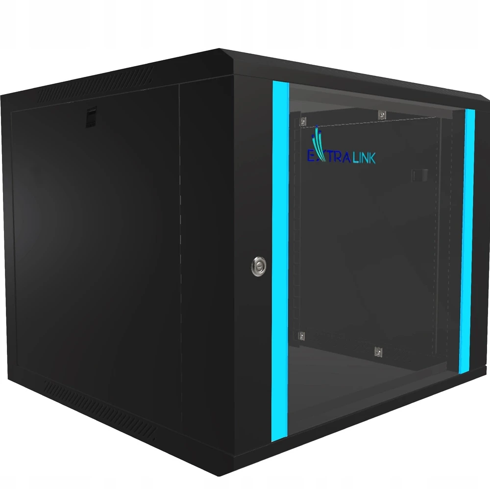 „Extralink Lite“ 9U 530X400 prie sienos montuojama spintelė, juoda